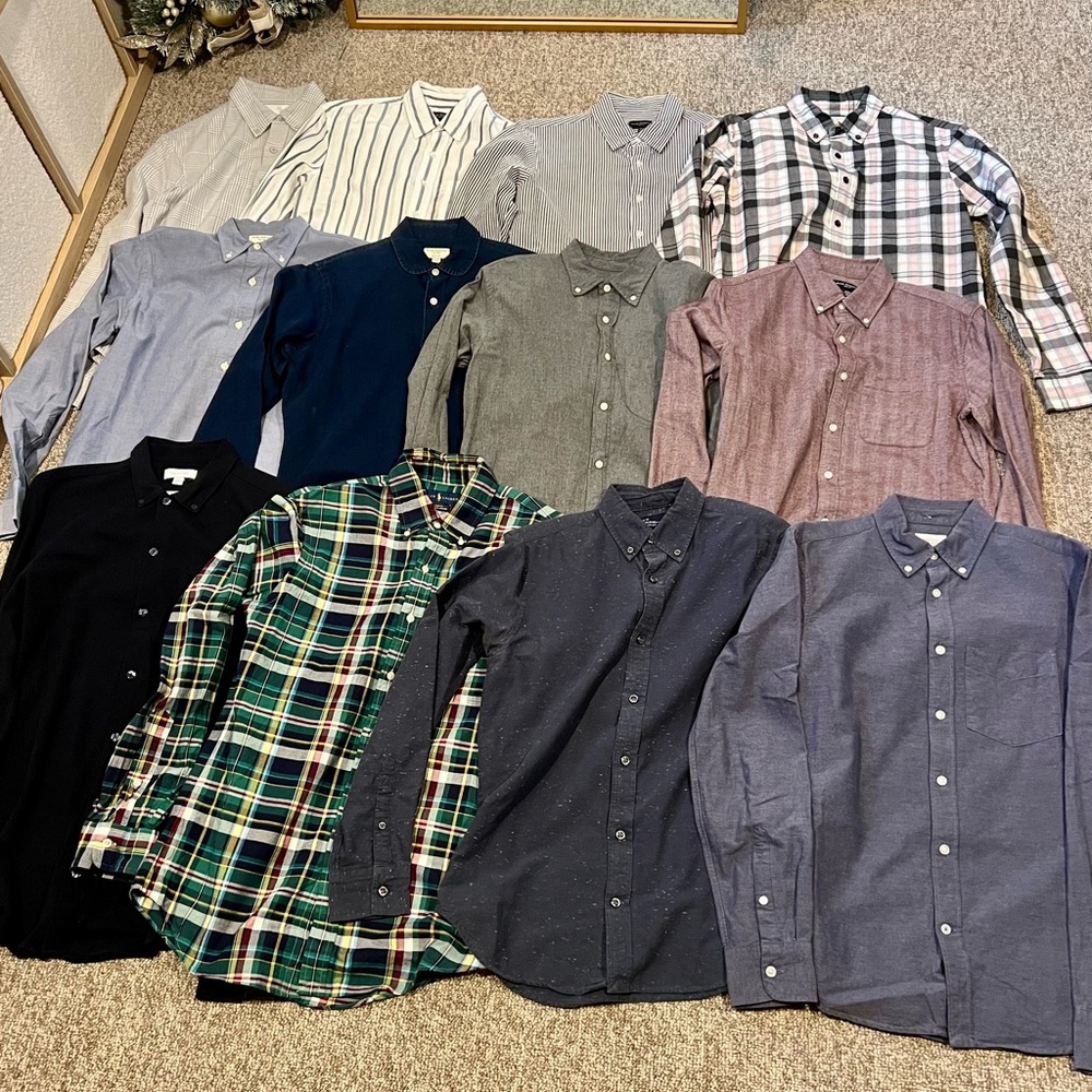 $50 for all 12: Men’s Club Monaco, Polo Ralph button up shirts (Size XS)